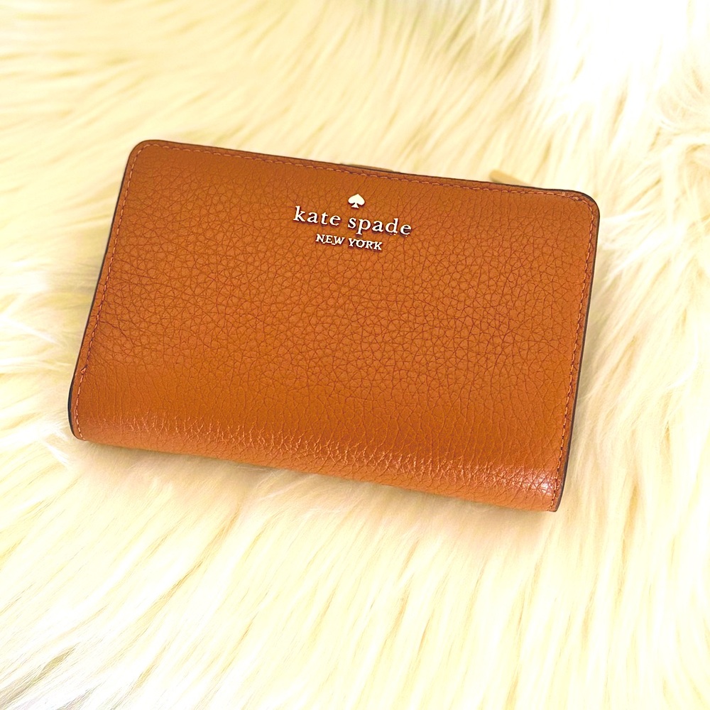 Kate Spade Pebbled Leather Zip Bifold Wallet
